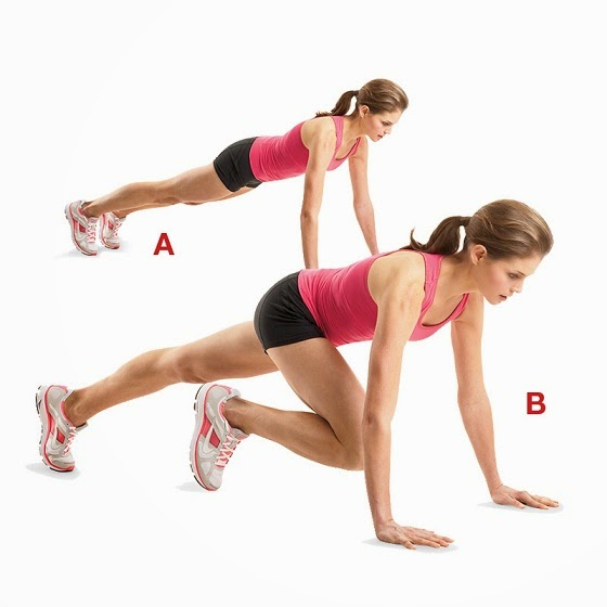 Push Up Along with Knee Kick exercise