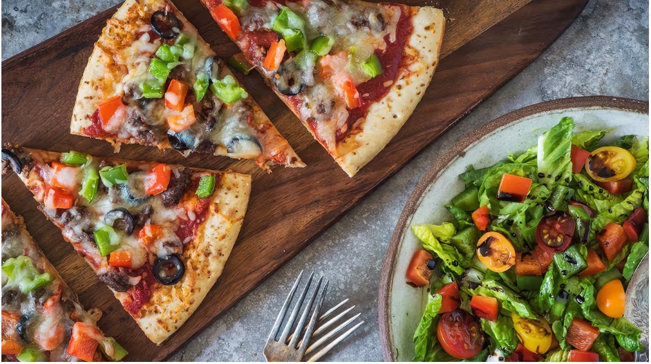 Pizza, Meat, Chicken, Spinach, Protein, Healthy